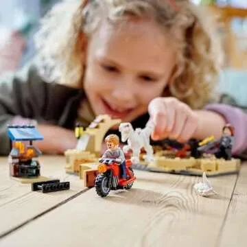 LEGO Jurassic World Atrociraptor Dinosaur: Bike Chase Set 76945, Dinosaur Toys for Boys, Girls, Kids...