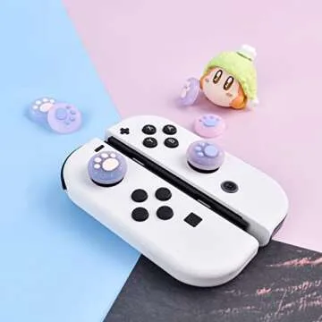 DLseego Cute Crystal Cat Claw Design Thumb Grip Caps for Switch & Switch Lite & Switch OLED - Joysti...