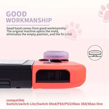 Cute Cat Claw Thumb Grip Caps for Nintendo Switch