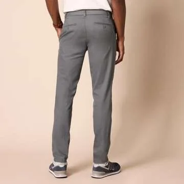 Amazon Essentials Men's Slim-Fit Wrinkle-Resistant Flat-Front Stretch Chino Pant, Charcoal, 32W x 30L