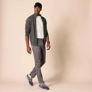 Amazon Essentials Men's Slim-Fit Wrinkle-Resistant Flat-Front Stretch Chino Pant, Charcoal, 32W x 30L