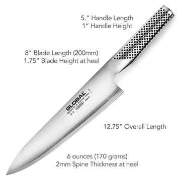 Global 8" Chef's Knife & Paring Knife Set for Culinary Excellence