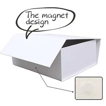 Rsgift White Gift Box 11x7.8x3.5 Wedding Gift Box with Lids Groomsman Wedding Empty Durable Storage Box with Magnetic Halloween,Christmas,Thanksgiving Day