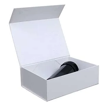 Rsgift White Gift Box 11x7.8x3.5 Wedding Gift Box with Lids Groomsman Wedding Empty Durable Storage Box with Magnetic Halloween,Christmas,Thanksgiving Day