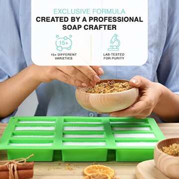 Saponify - 2Lb Avocado Butter Melt and Pour Soap Base, Pure Avocado Butter Skin-Enhancing Soap Base, Easy to Use Glycerin Soap Base for Soap Making