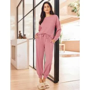 Ekouaer Stylish 2 Piece Lounge Set for Women