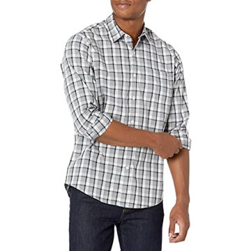 Amazon Essentials Men's Regular-Fit Long-Sleeve Poplin Shirt – Stylish & Comfortable