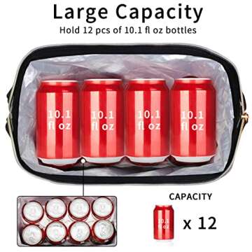 WONDAY Insulated Lunch Bag for Women, Reusable Leakproof Large Lunch Box with Adjustable Shoulder Strap, Multi-Pocket Lunch Bag Women for Work, Office, Picnic, Outdoor(Green)