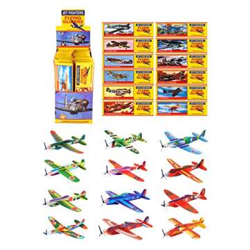 12 Classic World War II Flying Plane Party Gliders - Great for Kids