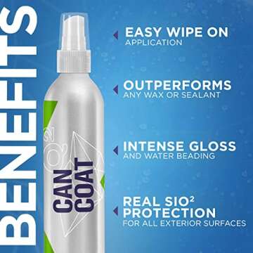 Gyeon Quartz Q² CANCOAT - Hydrophobic Spray Ceramic Coating - Deep Ceramic Shine - sio2 Nano Cerami...