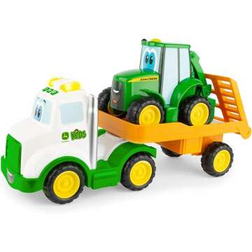 John Deere Toy Hauling Set with Truck & Tractor