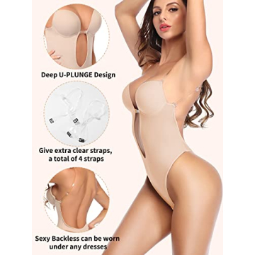 JOYSHAPER Plunge Backless Body Shaper for Women