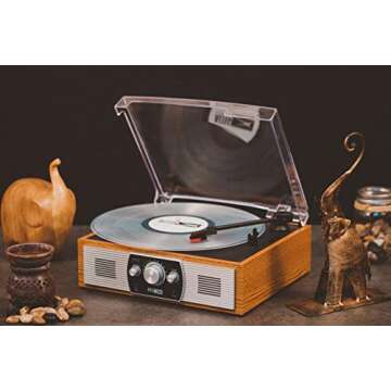 Altec Lansing Stereo Turntable with Bluetooth and Speakers