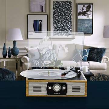 Altec Lansing Stereo Turntable with Bluetooth and Speakers