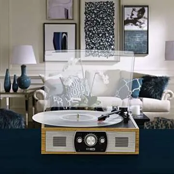 Altec Lansing Stereo Turntable with Bluetooth and Speakers