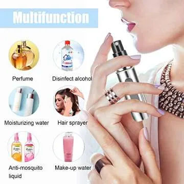 WAEKIYTL Mini Refillable Perfume Atomizer Bottle, Portable Perfume Spray Bottle Atomizer Perfume Bottles 5ml Travel Size Refill Pump Case (3pcs)