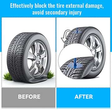 Frienda Tire Patches Kit Rubber Tire Repair Patch Mushroom Plug Kit Rubber Puncture Repair Plug Nail Tire Repair Film Car Tire Repair Patch for Vehicle (24,1.42 x 0.16 Inch)