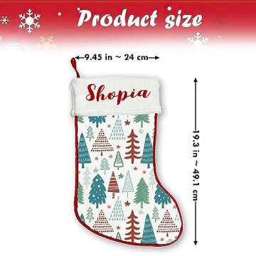 NAZENTI Papillon Stocking, Dog Stocking, Christmas Dog Gifts, Custom Christmas Stockings, Dog Christ...