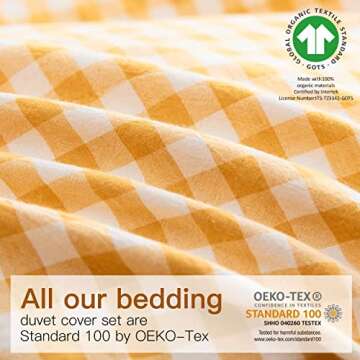 Ventidora 3 Piece Duvet Cover Set King Size,100% Organic Washed Cotton with Linen Feel Like Textured, Luxury Soft and Breatheable Bedding Set with Zipper Closure(1 Duvet Cover + 2 Pillowcases)