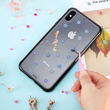 Nuanchu Natural Forget-me-not Dried Flowers Don't Forget Me Dried Real Pressed Flowers for Jewelry Candle Card Making DIY Resin Ornaments Nail Art Decorations(100 Pieces)