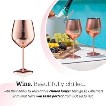 Gusto Nostro Stainless Steel Wine Glass - Unbreakable & Elegant