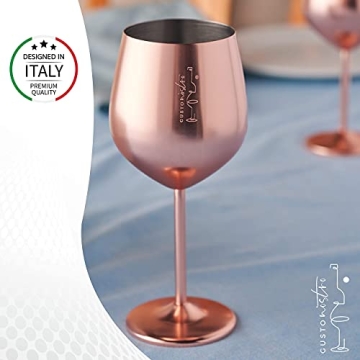 Gusto Nostro Stainless Steel Wine Glass - Unbreakable & Elegant