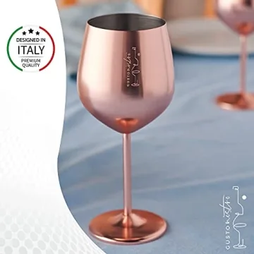 Gusto Nostro Stainless Steel Wine Glass - Unbreakable & Elegant