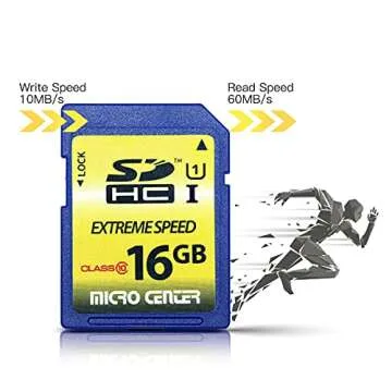 INLAND 16GB Class 10 SDHC Flash Memory Card Standard Full Size SD Chip USH-I U1 Trail Camera by Micro Center (2 Pack)