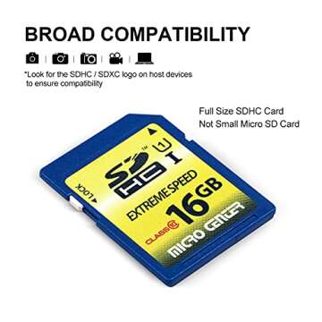 INLAND 16GB Class 10 SDHC Flash Memory Card Standard Full Size SD Chip USH-I U1 Trail Camera by Micro Center (2 Pack)