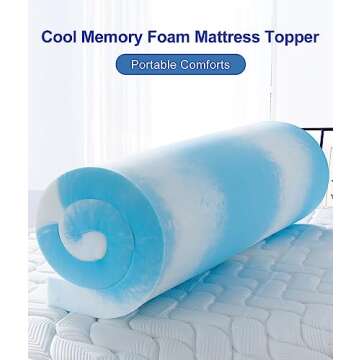 BedStory 4 inch Memory Foam Mattress Topper Queen, Cooling Gel Mattress Topper, Memory Foam Bed Topper, Soft Foam Topper Mattress Pad for Back Pain, Pressure Relieve, CertiPUR-US
