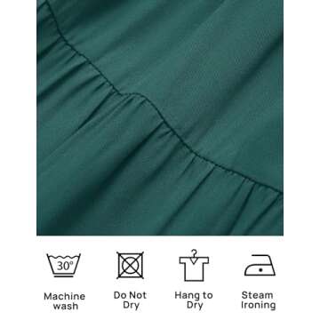 ZESICA Women's Sexy Boho Off Shoulder Puff Short Sleeve High Waist Ruffled Flowy A Line Beach Party Midi Dress