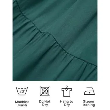 ZESICA Women's Sexy Boho Off Shoulder Puff Short Sleeve High Waist Ruffled Flowy A Line Beach Party Midi Dress