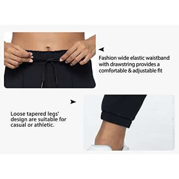 Lightweight Quick Dry Joggers for Women - Black XS