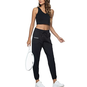 Lightweight Quick Dry Joggers for Women - Black XS