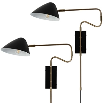 Modern Plug in Wall Sconces Set of 2 for Stylish Lighting