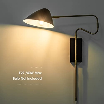 Modern Plug in Wall Sconces Set of 2 for Stylish Lighting