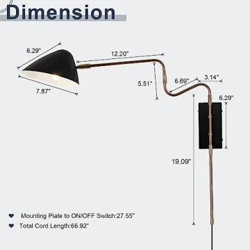 Modern Plug in Wall Sconces Set of 2 for Stylish Lighting