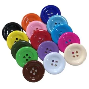 Kocraft Large Multicolored Resin Buttons for Crafting