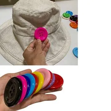 Kocraft Large Multicolored Resin Buttons for Crafting