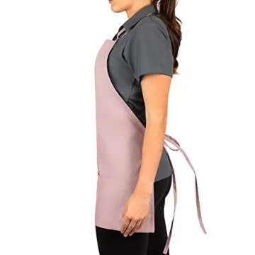 KNG Adjustable Pink Bib Apron for Men and Women