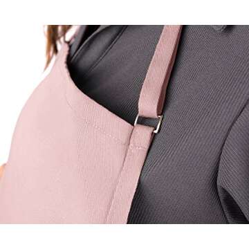 KNG Adjustable Pink Bib Apron for Men and Women