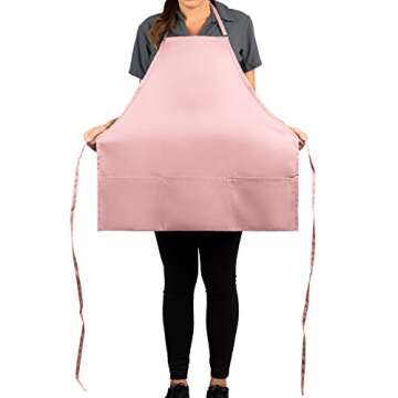 KNG Adjustable Pink Bib Apron for Men and Women
