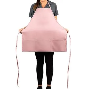 KNG Adjustable Pink Bib Apron for Men and Women