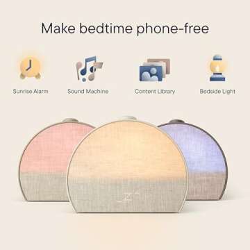 Hatch Restore 2 Sunrise Alarm Clock, Sound Machine, Smart Light ー Your Bedside Sleep Guide, White Noise, Personal Sleep Routines, Dimmable Clock, Deep Sleep, Gentle Alarm, Wake Up Energized