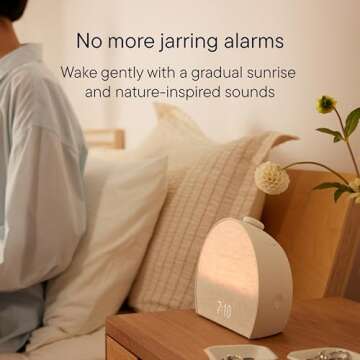 Hatch Restore 2 Sunrise Alarm Clock, Sound Machine, Smart Light ー Your Bedside Sleep Guide, White Noise, Personal Sleep Routines, Dimmable Clock, Deep Sleep, Gentle Alarm, Wake Up Energized
