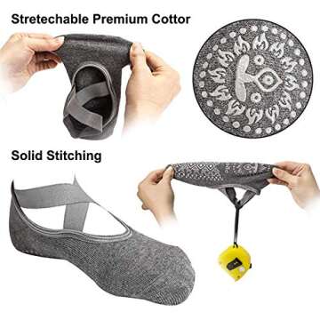 AWLE Women’s Yoga Socks Non-Slip for Pilates, Dance