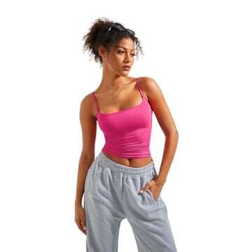 SUUKSESS Women Sexy Square Neck Tank Top for Summer Glam