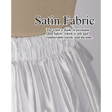 Women's Petticoat Tutu Skirts Elastic Waist Chiffon Princess Soft Ballet Dance Cosplay Skirt (White-Long)