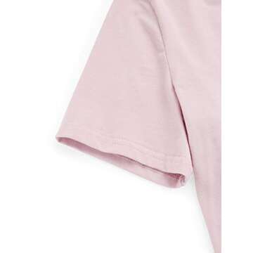 SweatyRocks Women's Casual Short Sleeve Crew Neck Basic Crop Top T Shirts Pink M