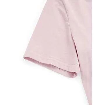 SweatyRocks Women's Casual Short Sleeve Crew Neck Basic Crop Top T Shirts Pink M